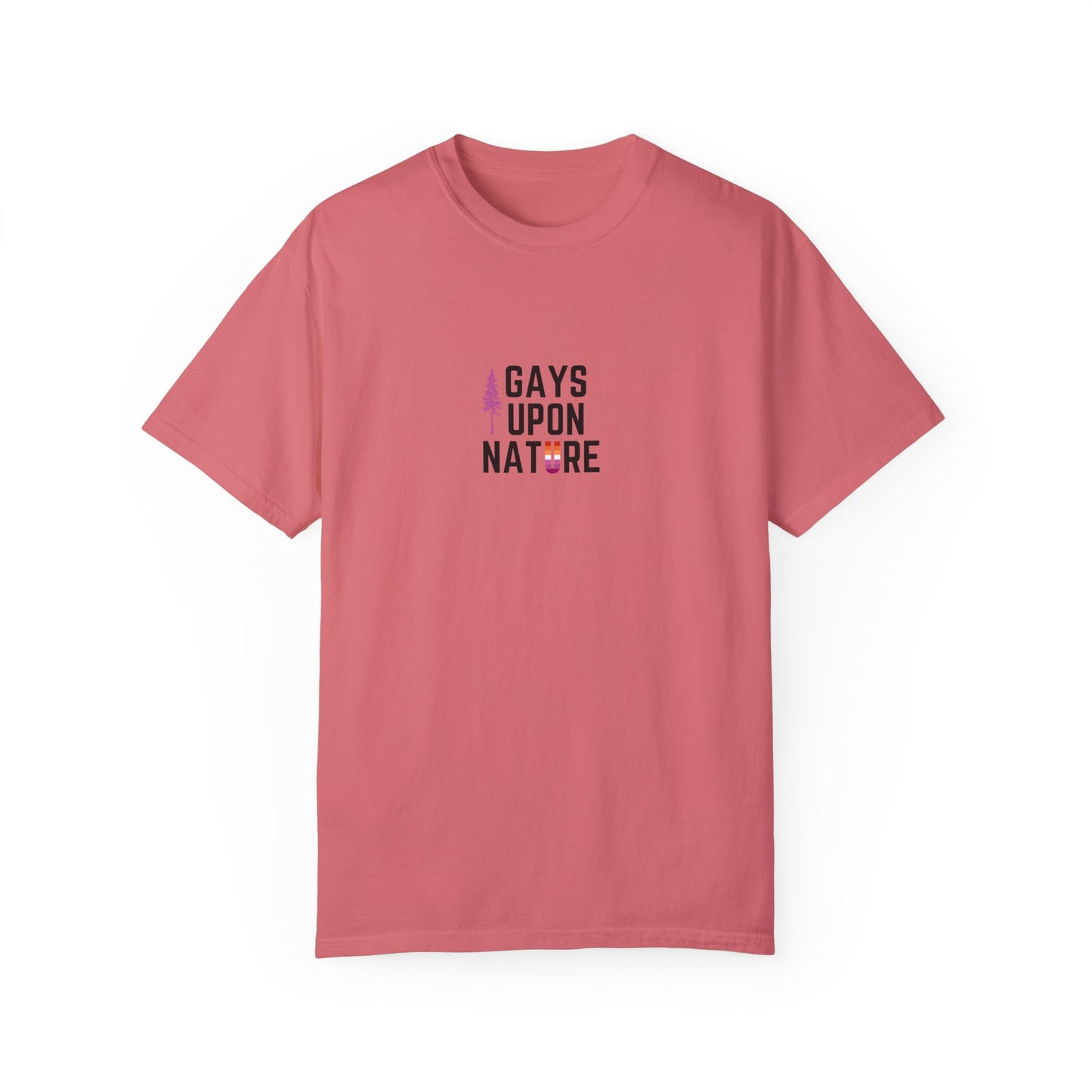 Lesbian Pride Flag EveryBody T-Shirt (Pink Tree)