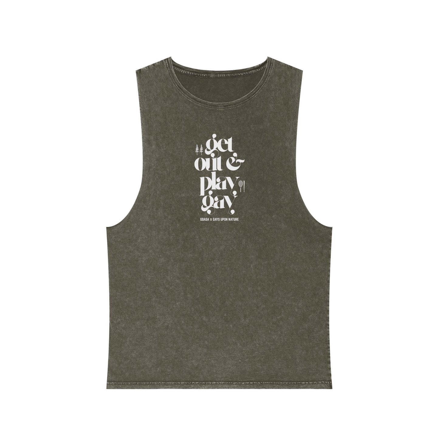 GDASA x Gays Upon Nature Play Gay Muscle Tank (White Font)