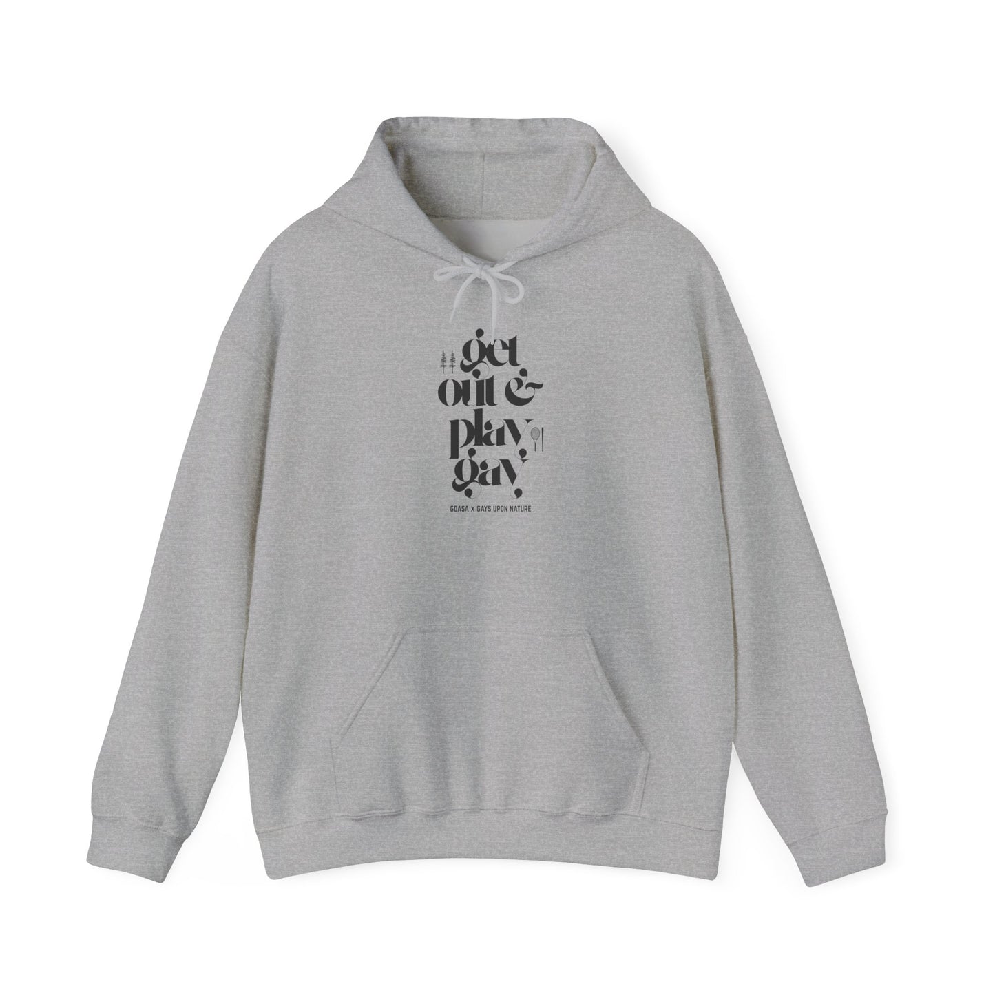 GDASA x Gays Upon Nature Play Gay Hoodie (Black Font)