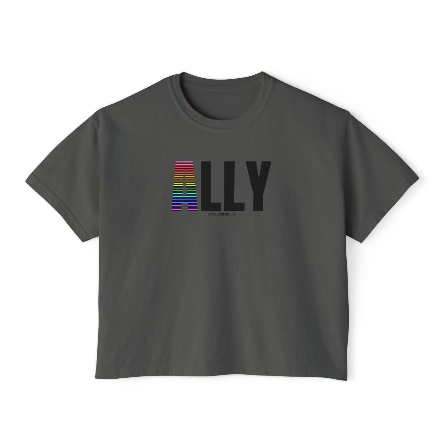 Ally Boxy Tee (Black Font)