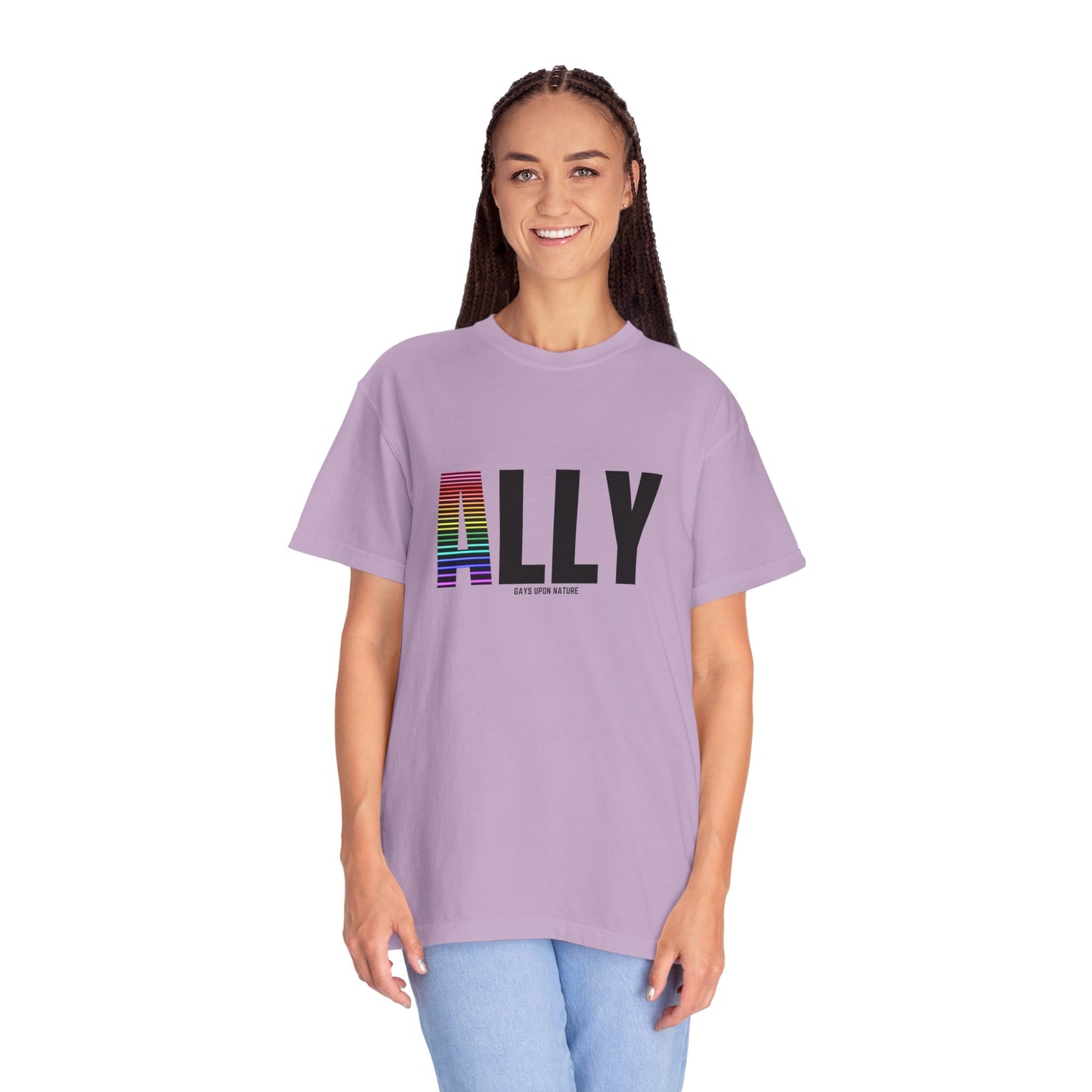 Ally Rainbow A EveryBody T-Shirt (Black Font)