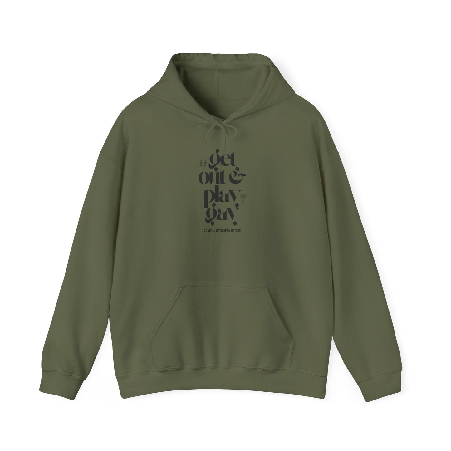 GDASA x Gays Upon Nature Play Gay Hoodie (Black Font)