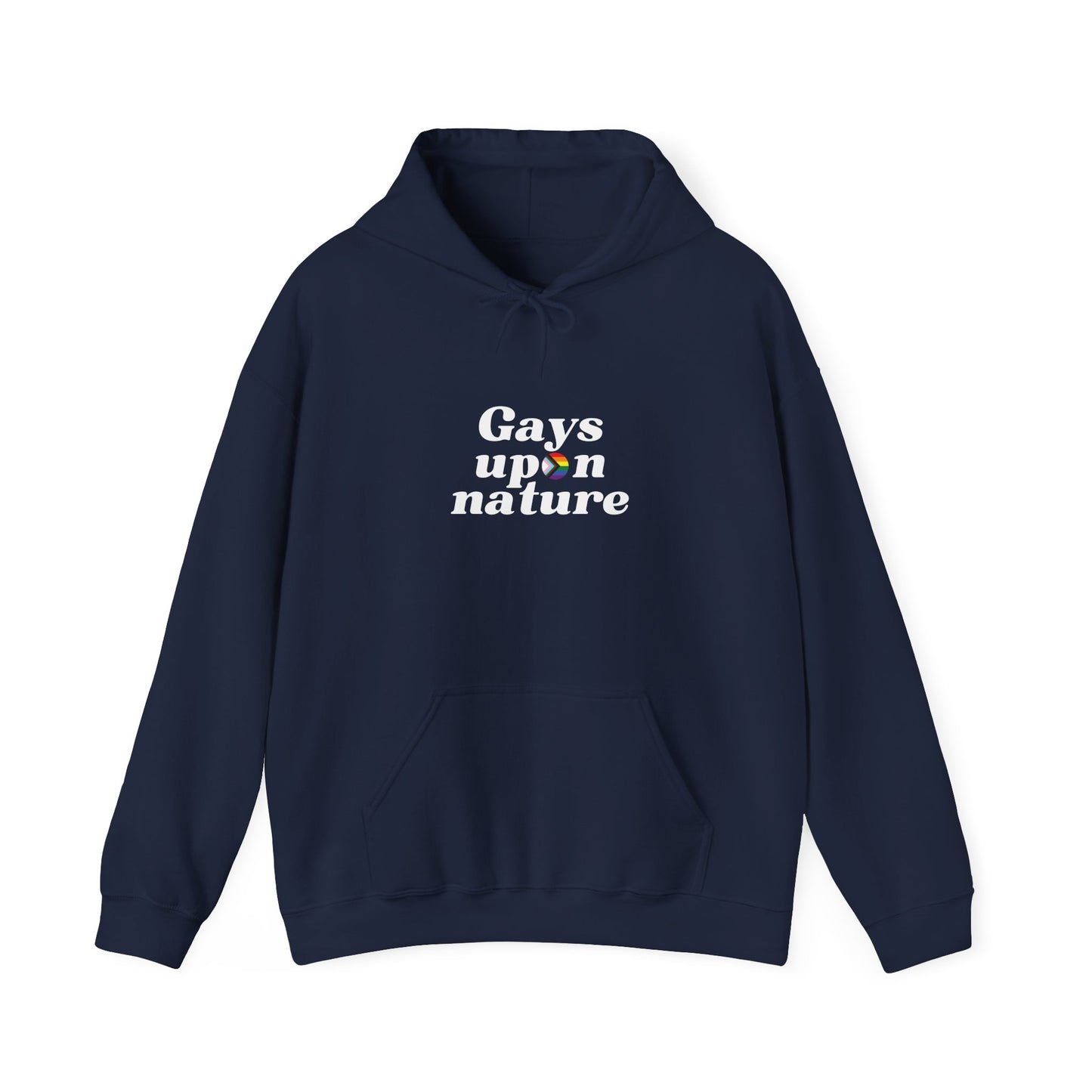 Pride Flag Hoodie (White Script Font)