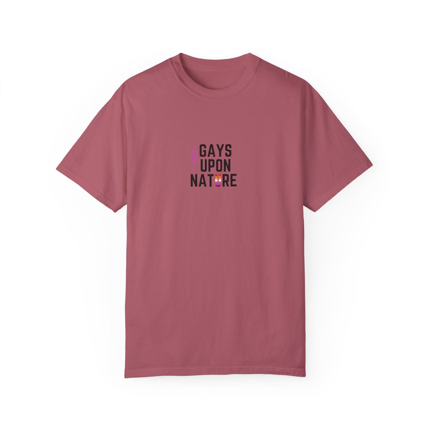 Lesbian Pride Flag EveryBody T-Shirt (Pink Tree)