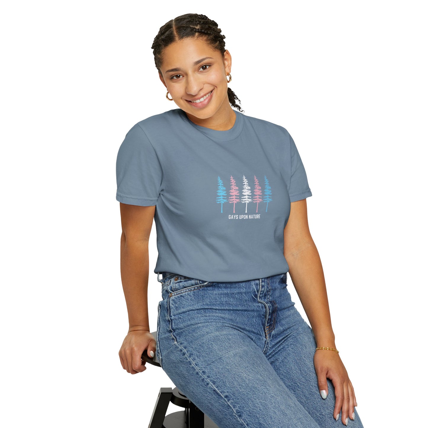 Trans Pride Flag T-Shirt (White Font)