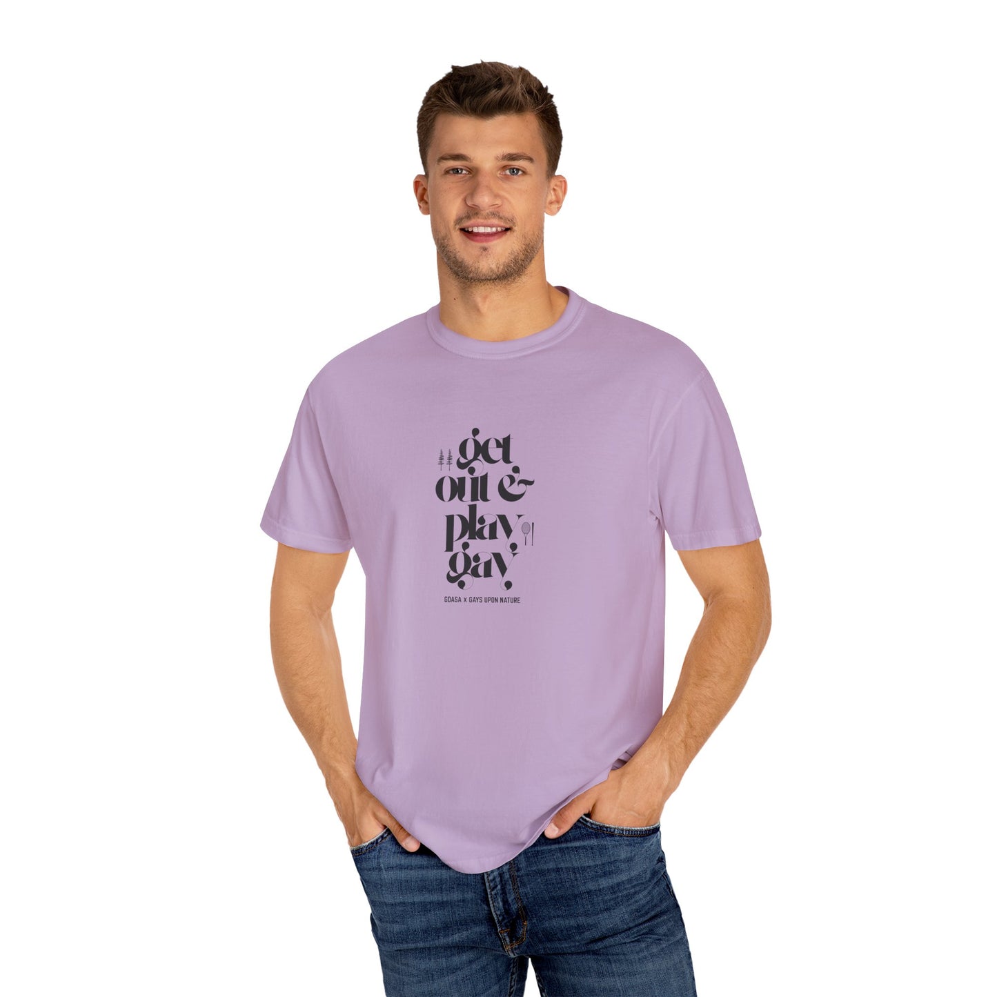 GDASA x Gays Upon Nature EveryBody Tee (Get Out and Play Gay) Black Font