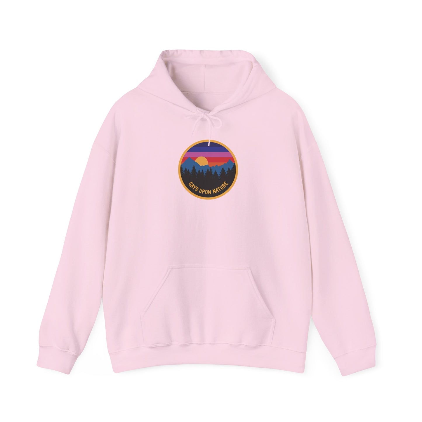 Vintage Camp Badge Rainbow Sky Hoodie