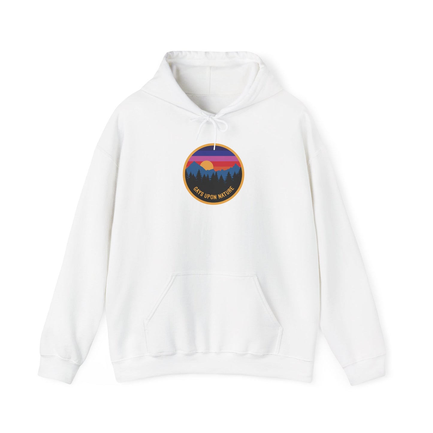 Vintage Camp Badge Rainbow Sky Hoodie