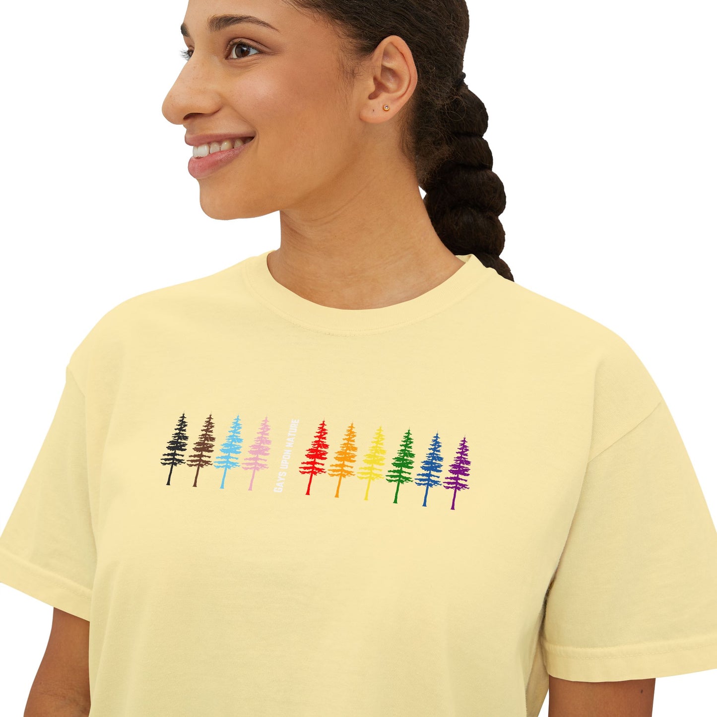 Rainbow Trees Boxy Tee