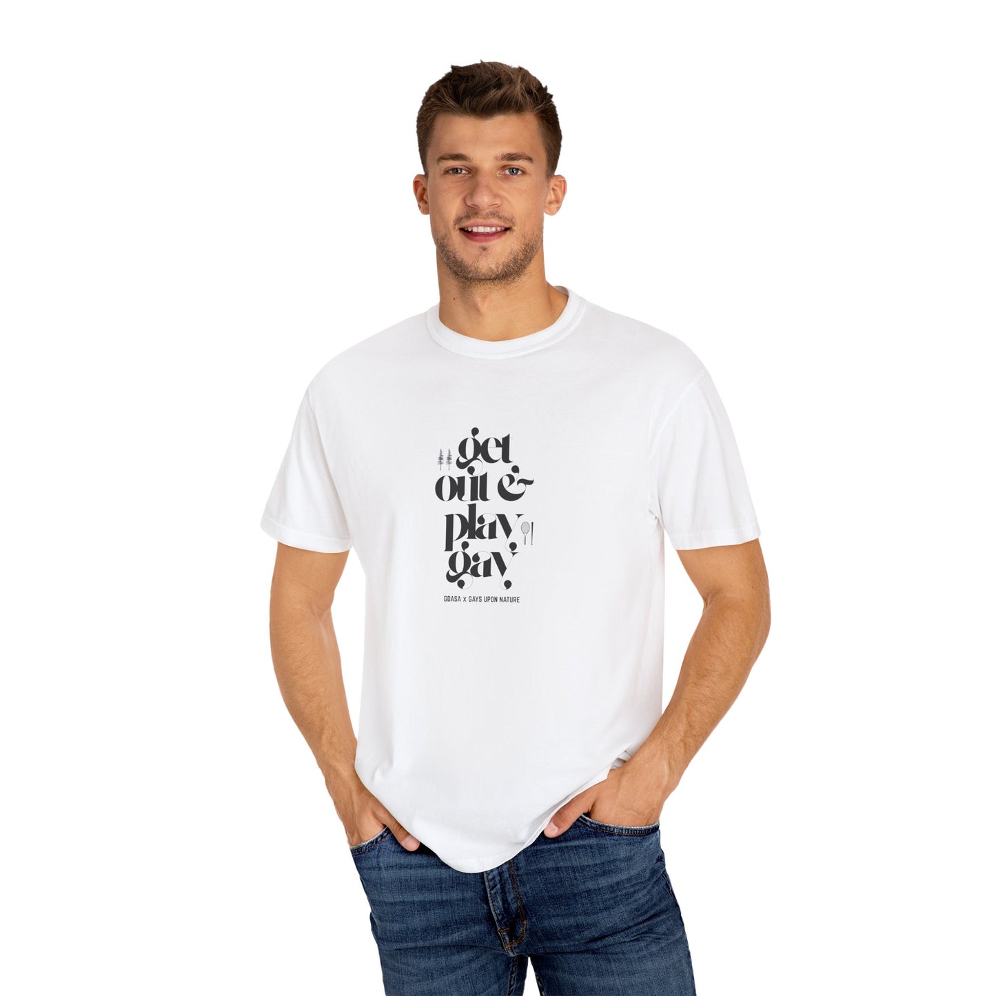 GDASA x Gays Upon Nature EveryBody Tee (Get Out and Play Gay) Black Font