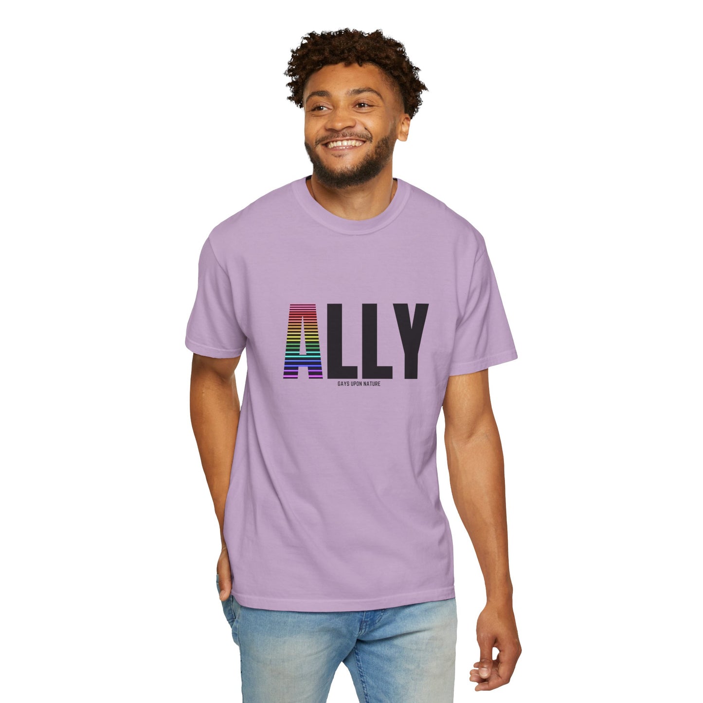 Ally Rainbow A EveryBody T-Shirt (Black Font)