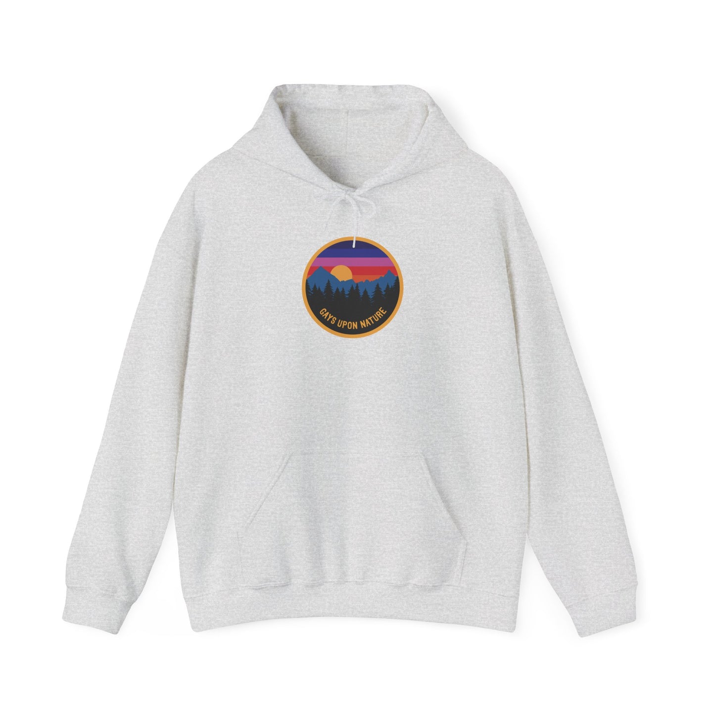 Vintage Camp Badge Rainbow Sky Hoodie