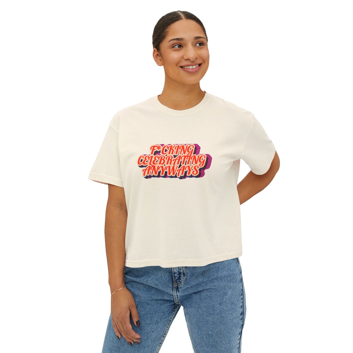 2025 Pride Collection Celebrating Anyways Boxy Tee (Sunrise)