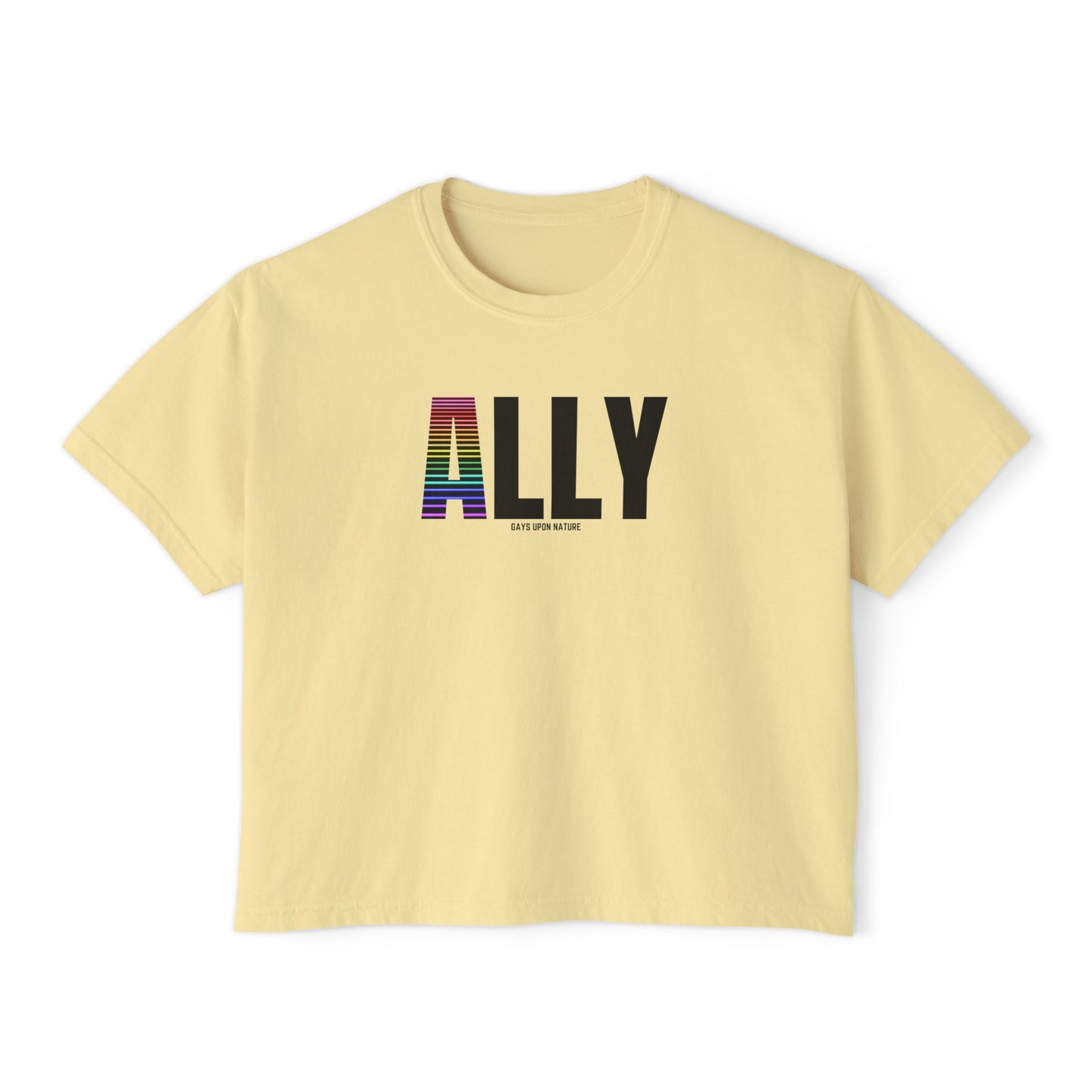 Ally Boxy Tee (Black Font)