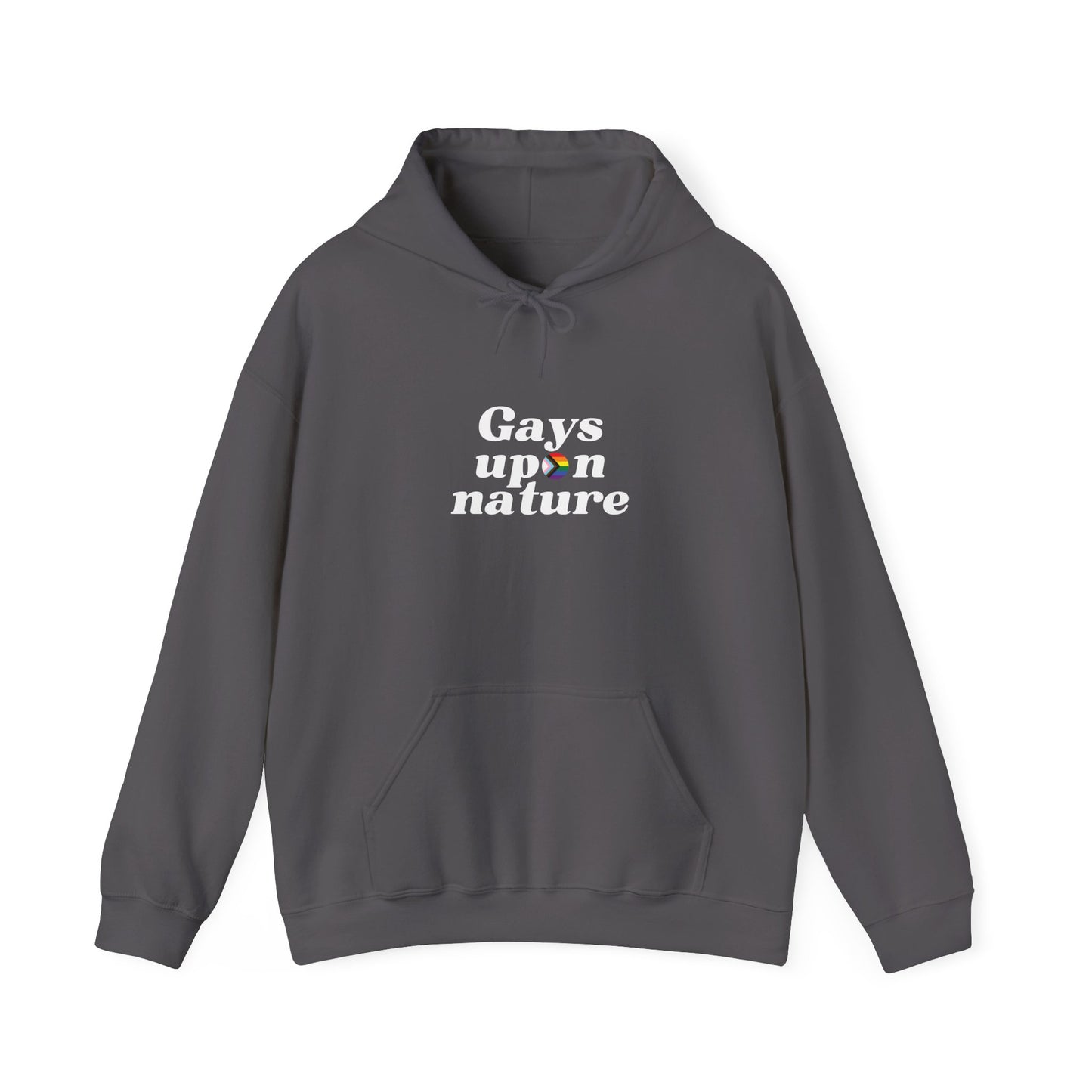 Pride Flag Hoodie (White Script Font)