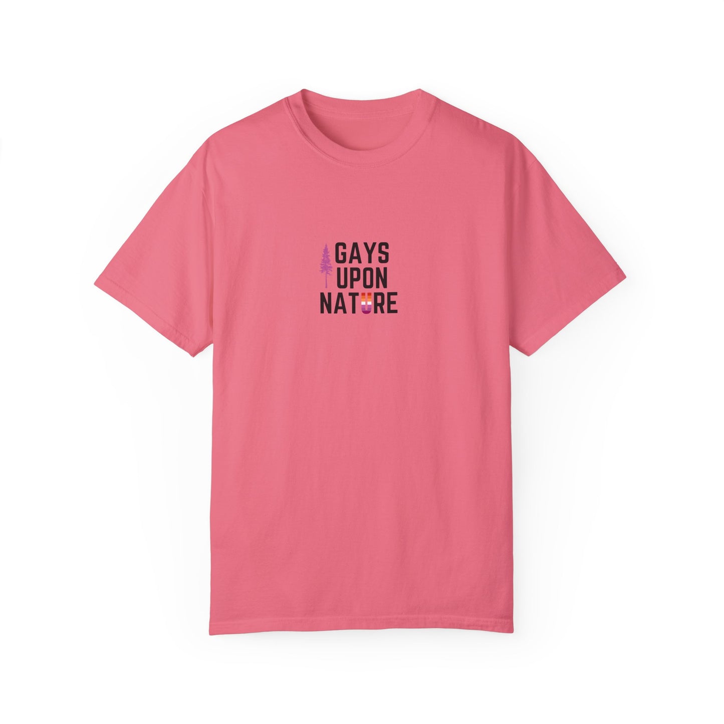 Lesbian Pride Flag EveryBody T-Shirt (Pink Tree)