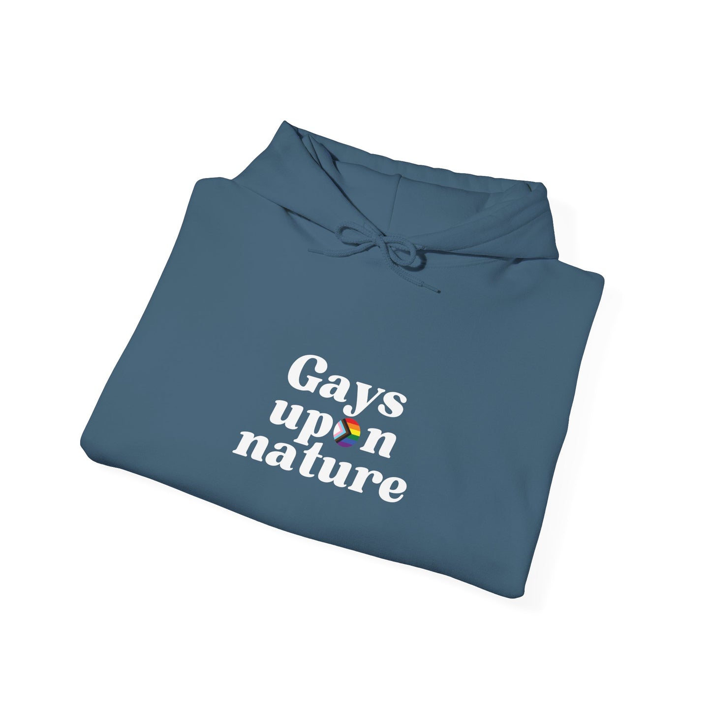 Pride Flag Hoodie (White Script Font)