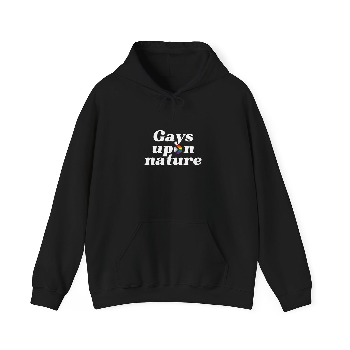 Pride Flag Hoodie (White Script Font)