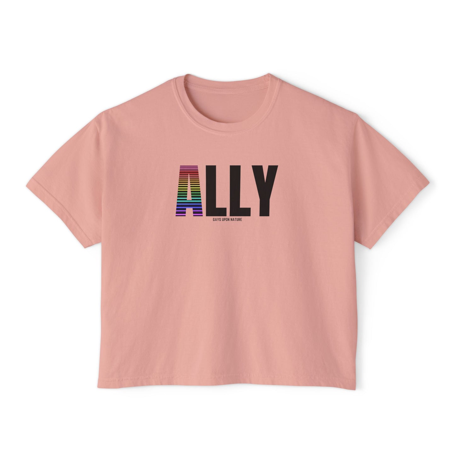 Ally Boxy Tee (Black Font)