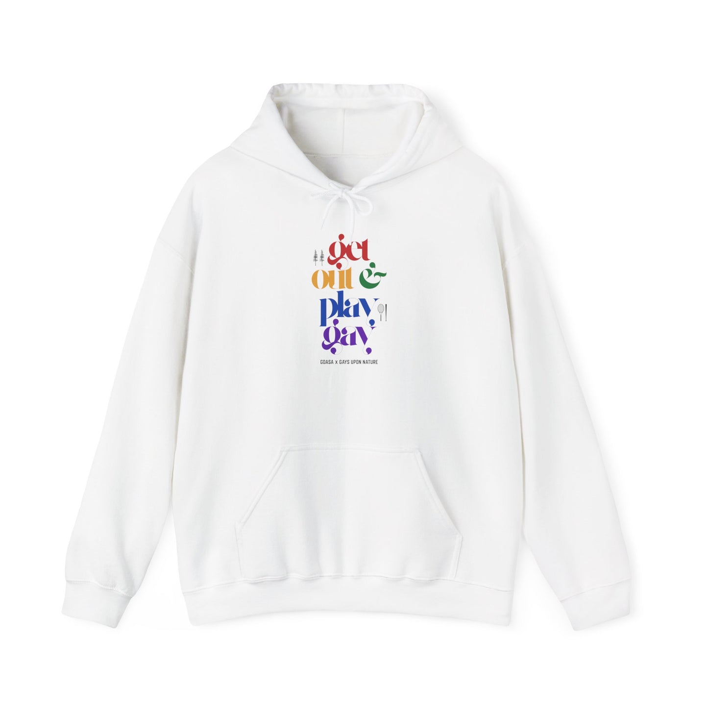 GDASA x Gays Upon Nature Play Gay Hoodie (Rainbow Font)