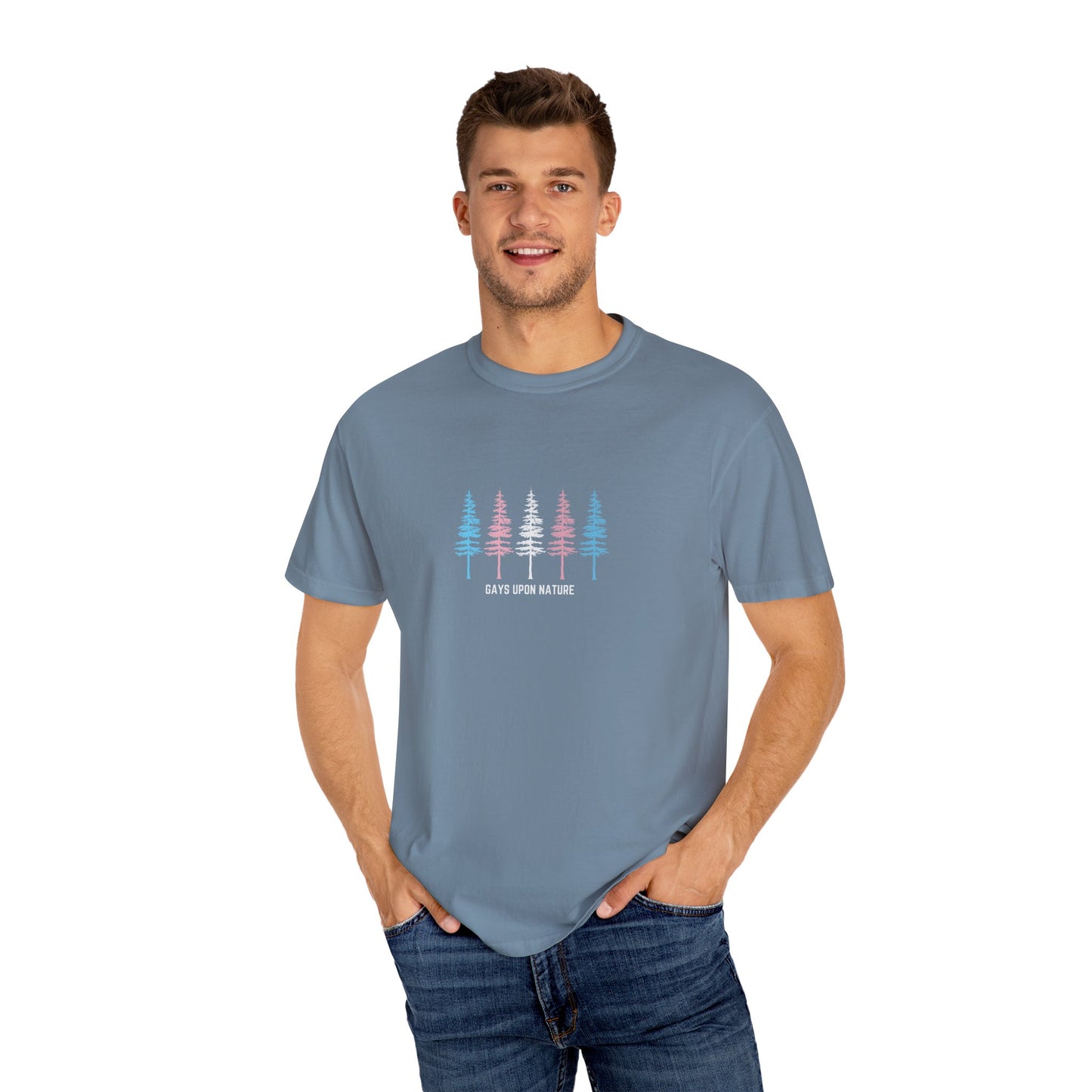 Trans Pride Flag T-Shirt (White Font)