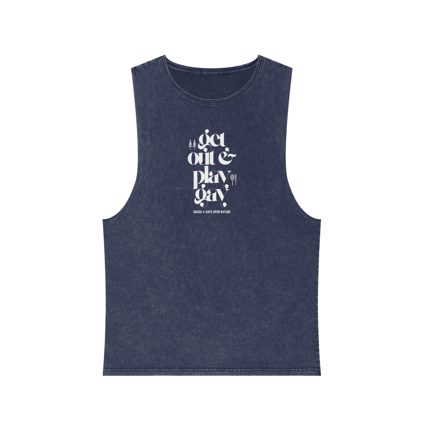 GDASA x Gays Upon Nature Play Gay Muscle Tank (White Font)