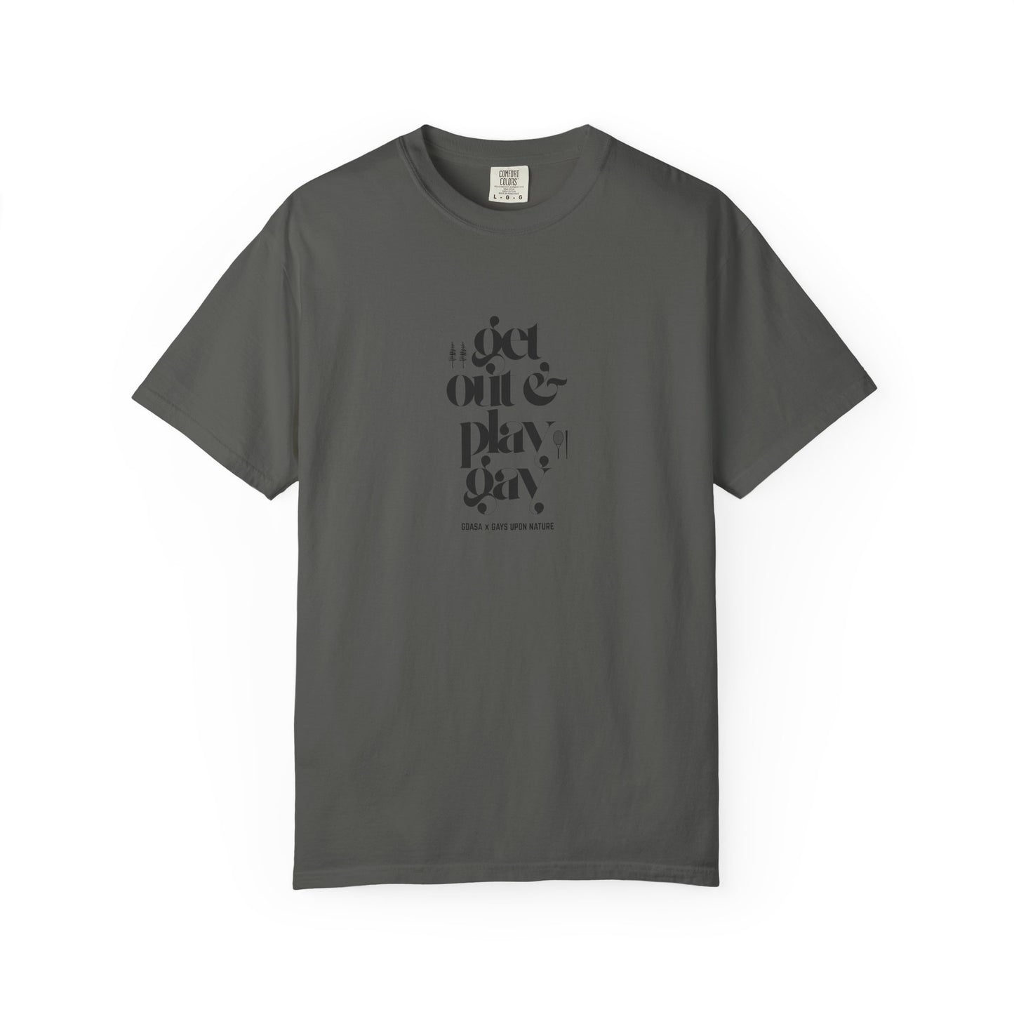 GDASA x Gays Upon Nature EveryBody Tee (Get Out and Play Gay) Black Font