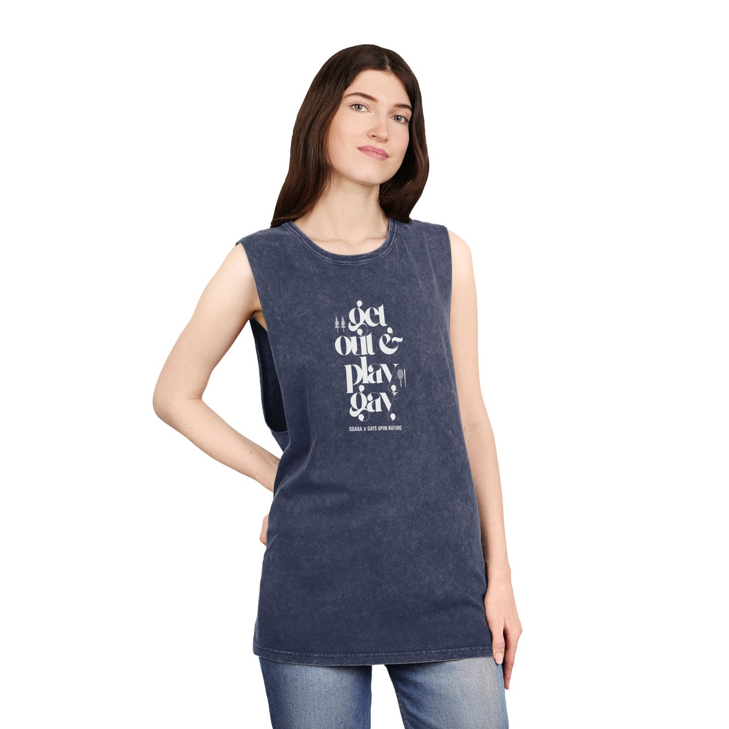 GDASA x Gays Upon Nature Play Gay Muscle Tank (White Font)