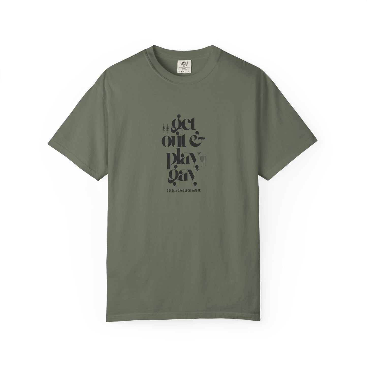 GDASA x Gays Upon Nature EveryBody Tee (Get Out and Play Gay) Black Font