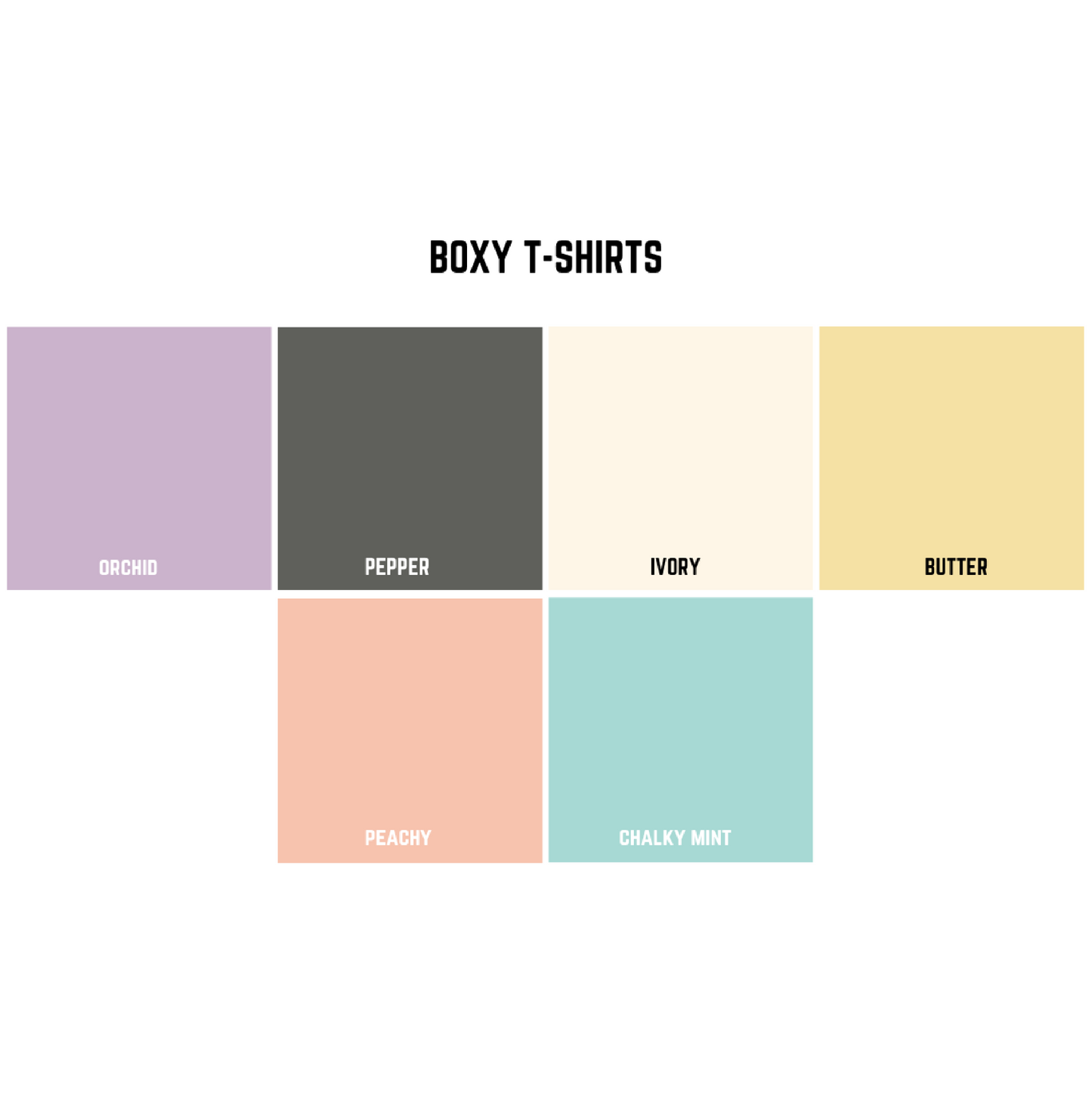 Ally Boxy Tee (White Font)