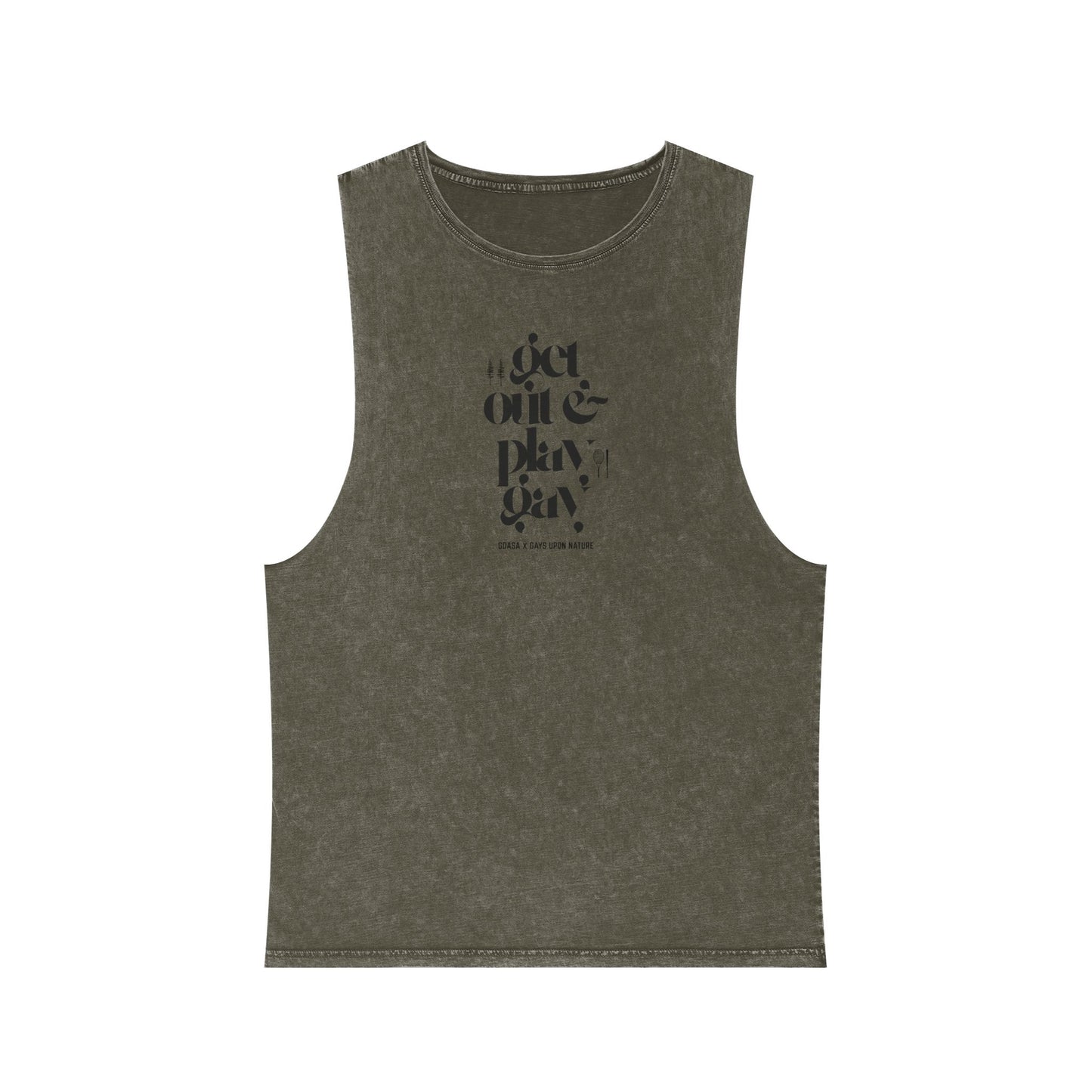 GDASA x Gays Upon Nature Play Gay Muscle Tank (Black Font)