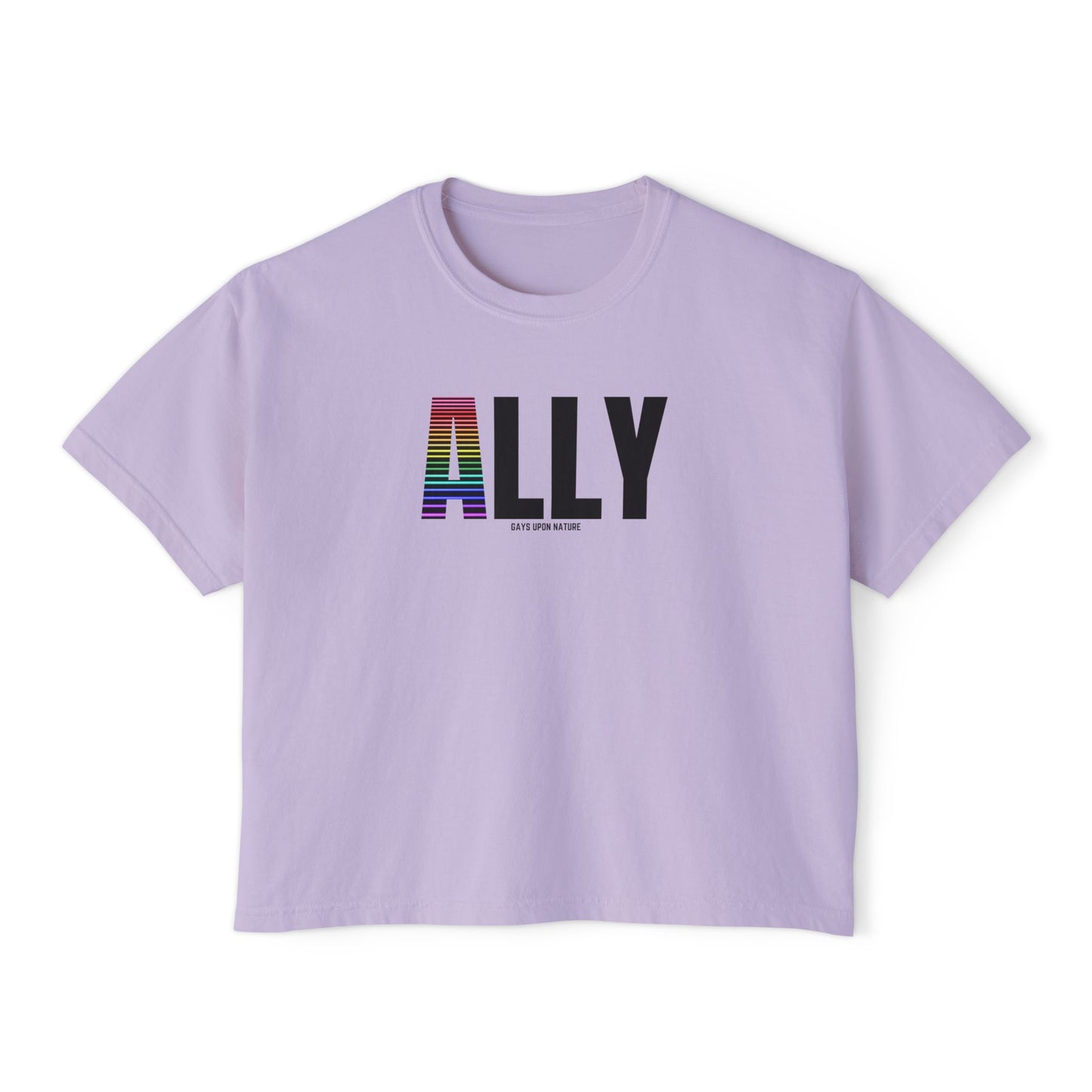 Ally Boxy Tee (Black Font)
