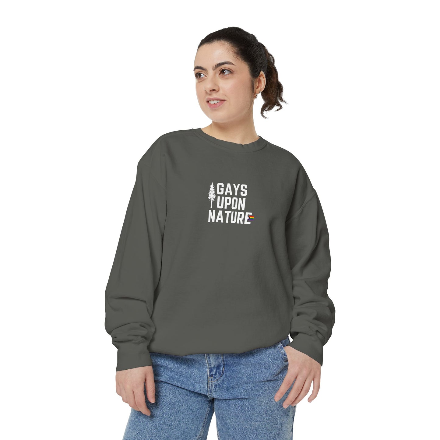 LGBTQ Pride Crewneck Sweatshirt (White Font)