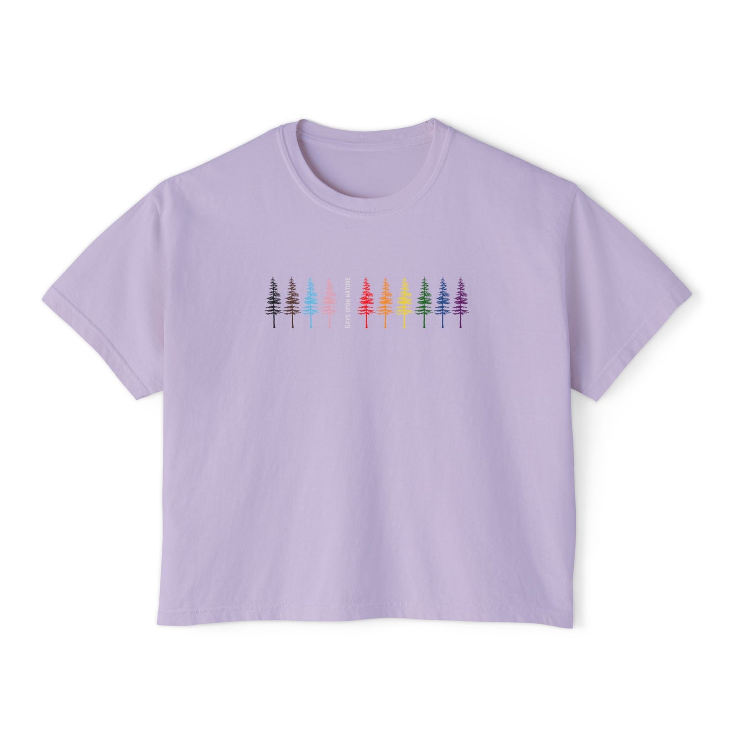 Rainbow Trees Boxy Tee