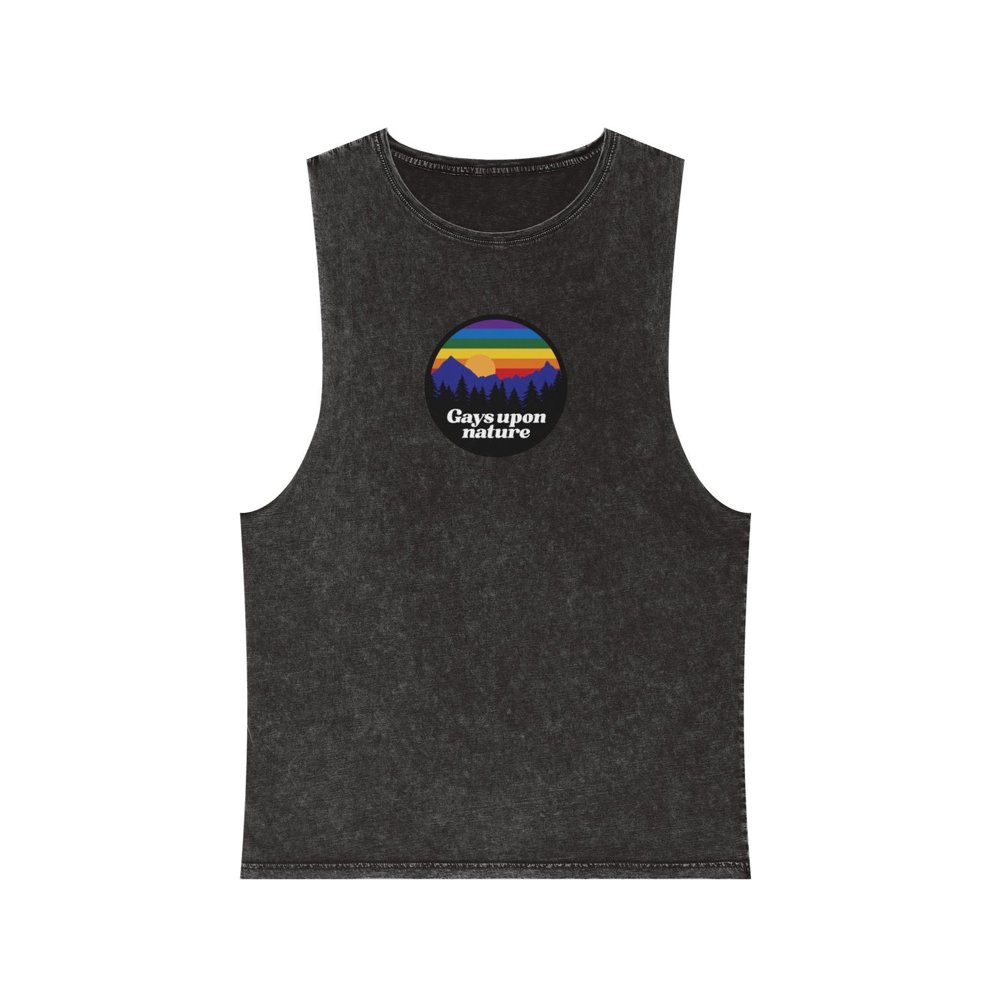 Stonewashed Vintage Camp Patch Gays Upon Nature Tank