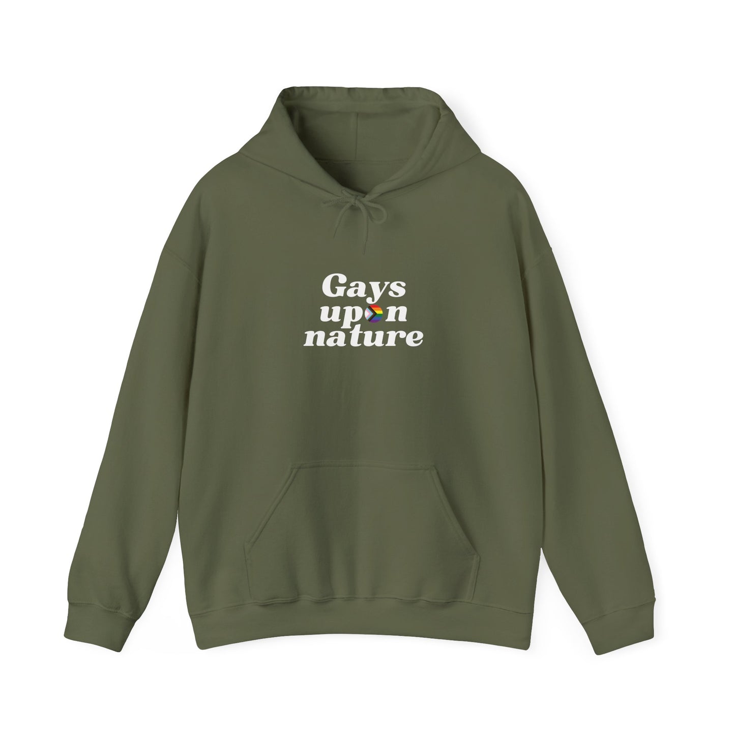 Pride Flag Hoodie (White Script Font)