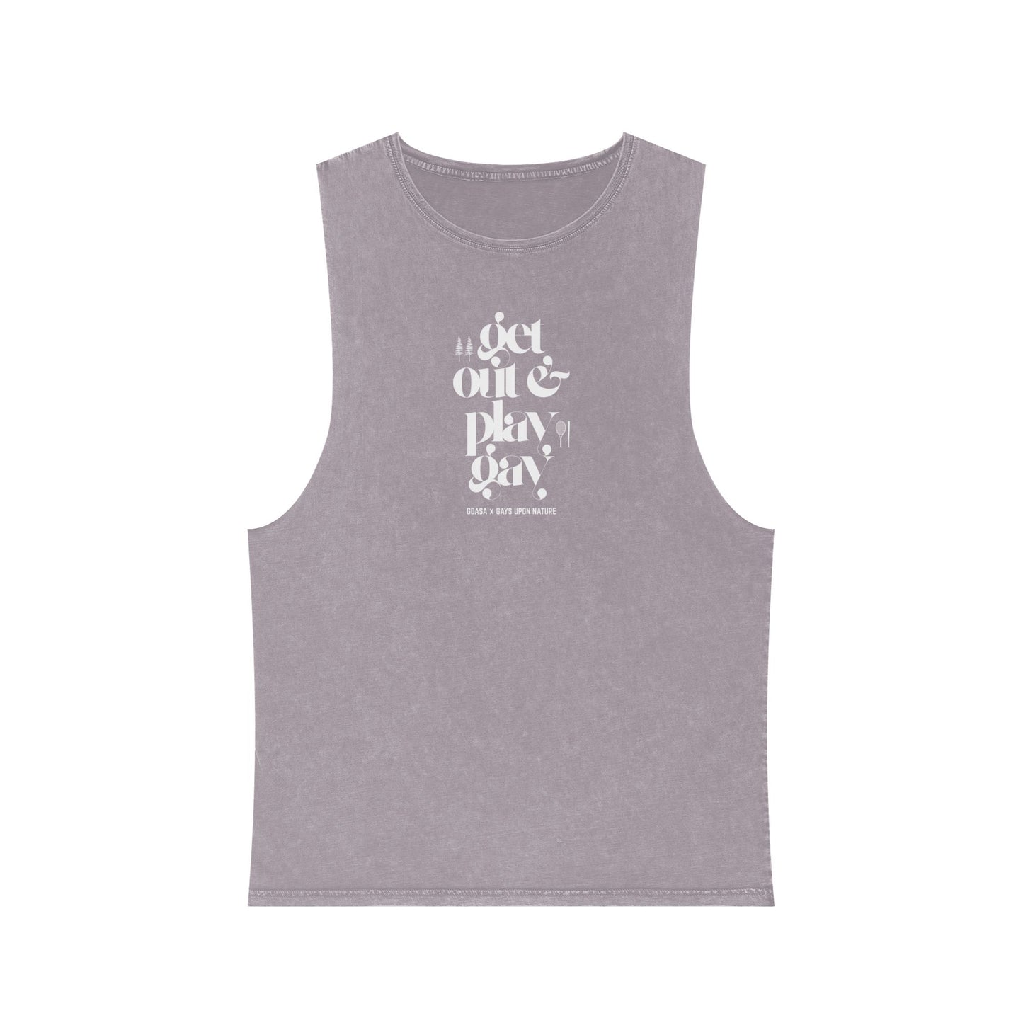 GDASA x Gays Upon Nature Play Gay Muscle Tank (White Font)