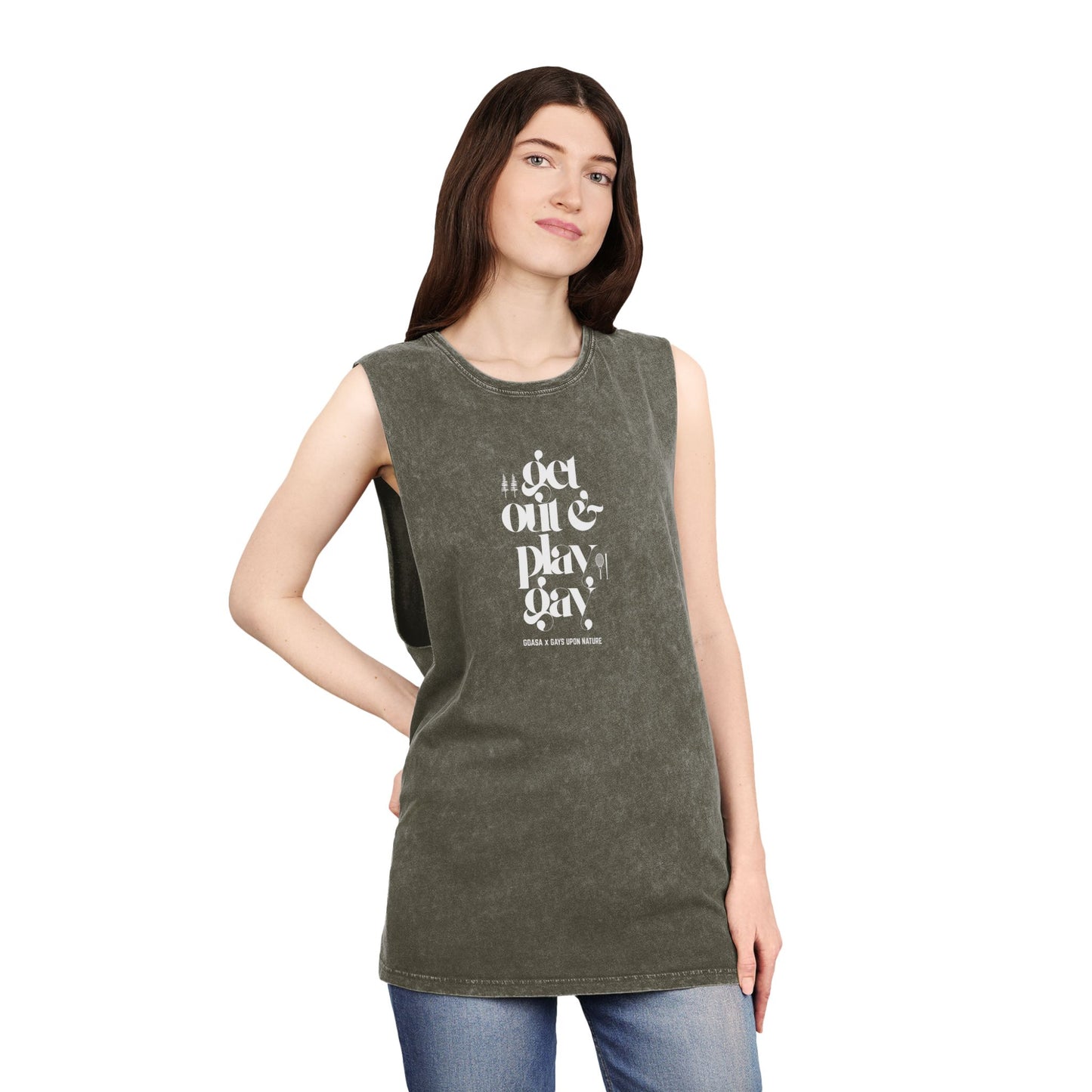 GDASA x Gays Upon Nature Play Gay Muscle Tank (White Font)