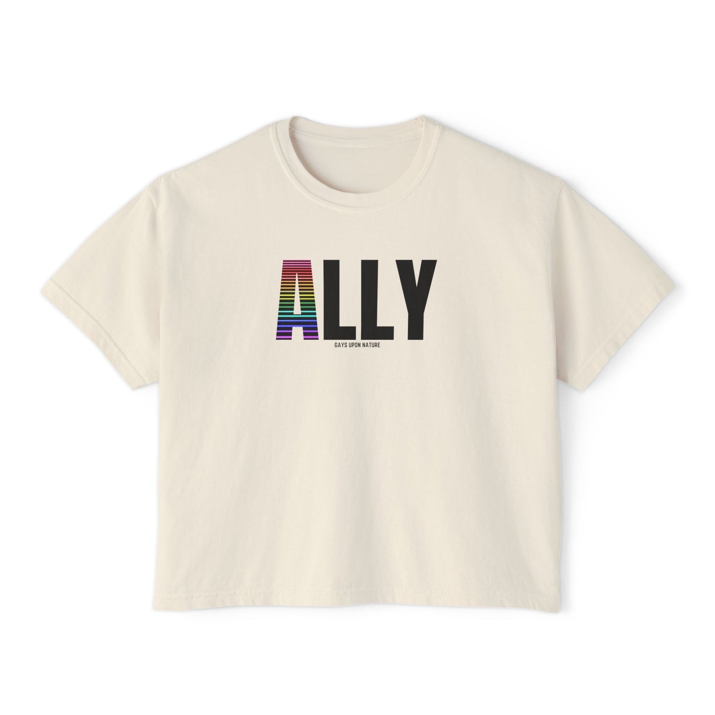 Ally Boxy Tee (Black Font)