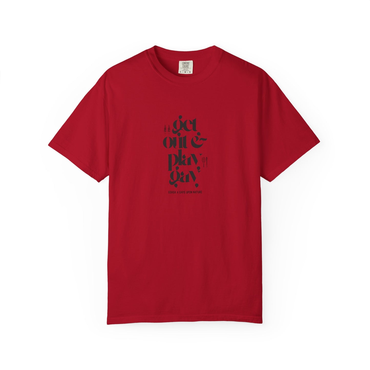 GDASA x Gays Upon Nature EveryBody Tee (Get Out and Play Gay) Black Font