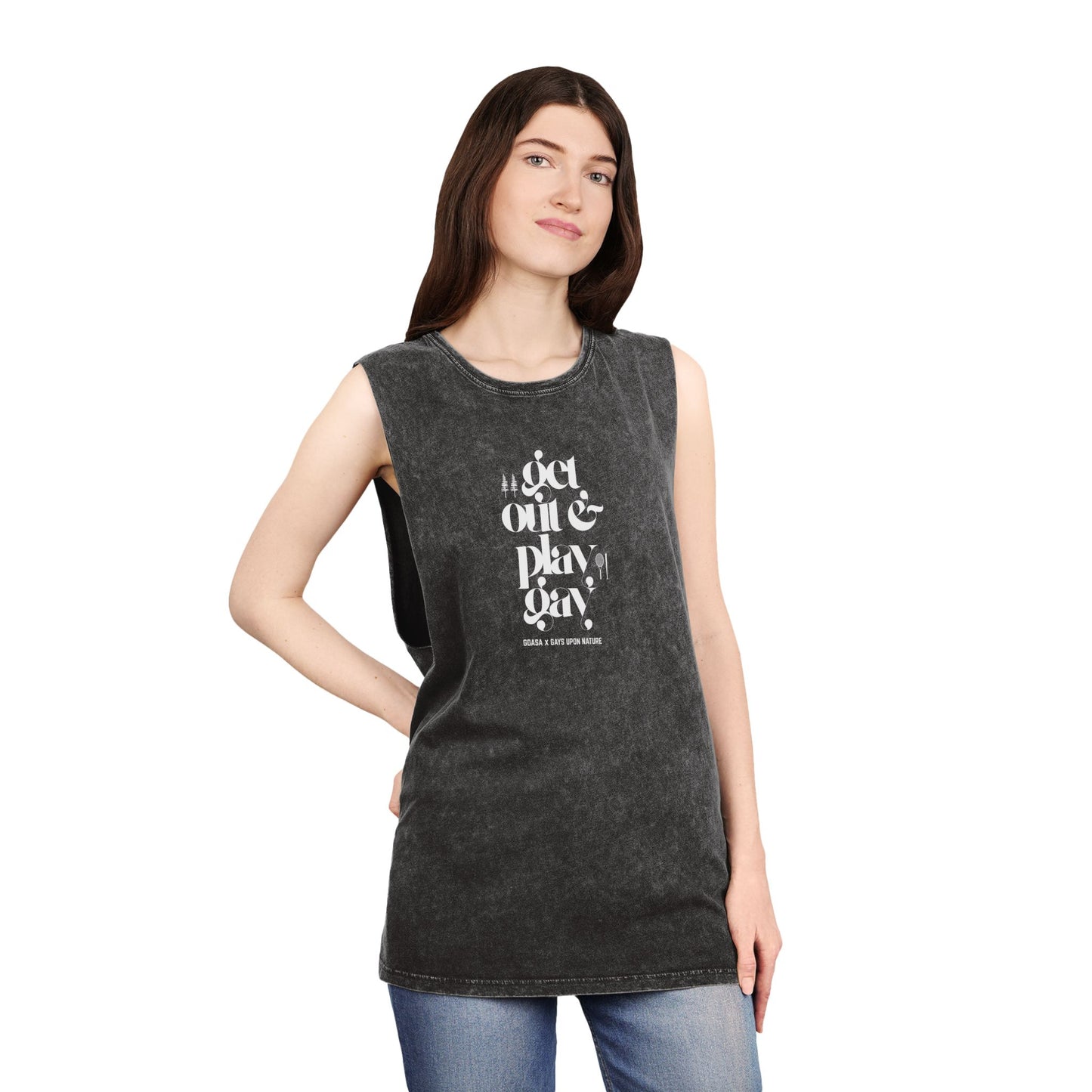 GDASA x Gays Upon Nature Play Gay Muscle Tank (White Font)