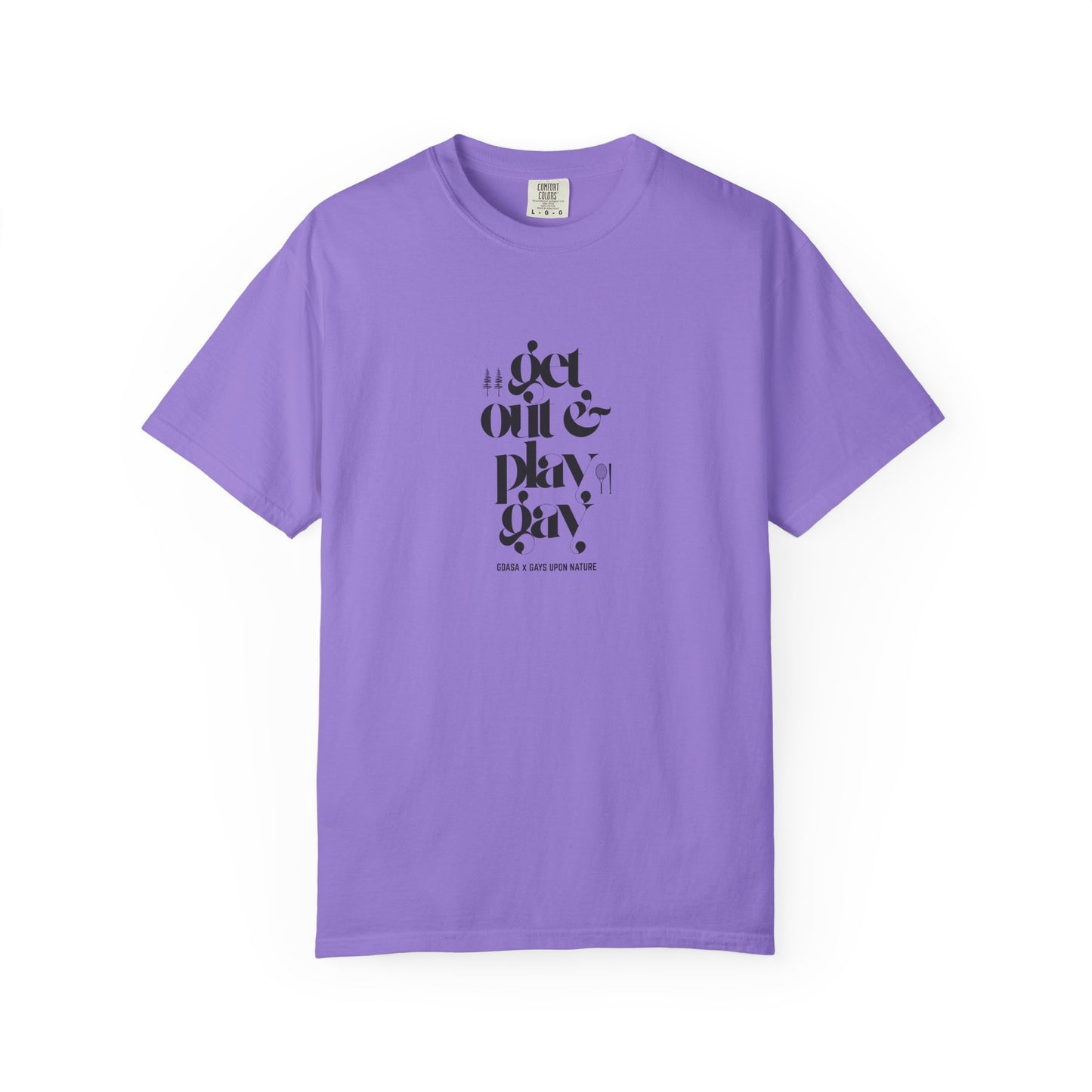 GDASA x Gays Upon Nature EveryBody Tee (Get Out and Play Gay) Black Font