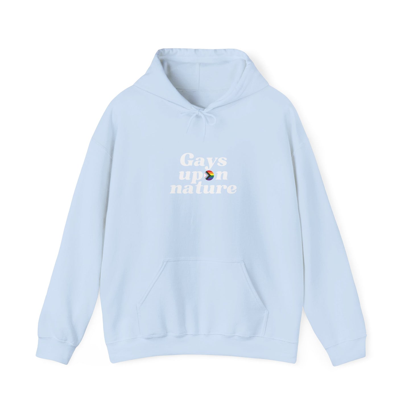 Pride Flag Hoodie (White Script Font)