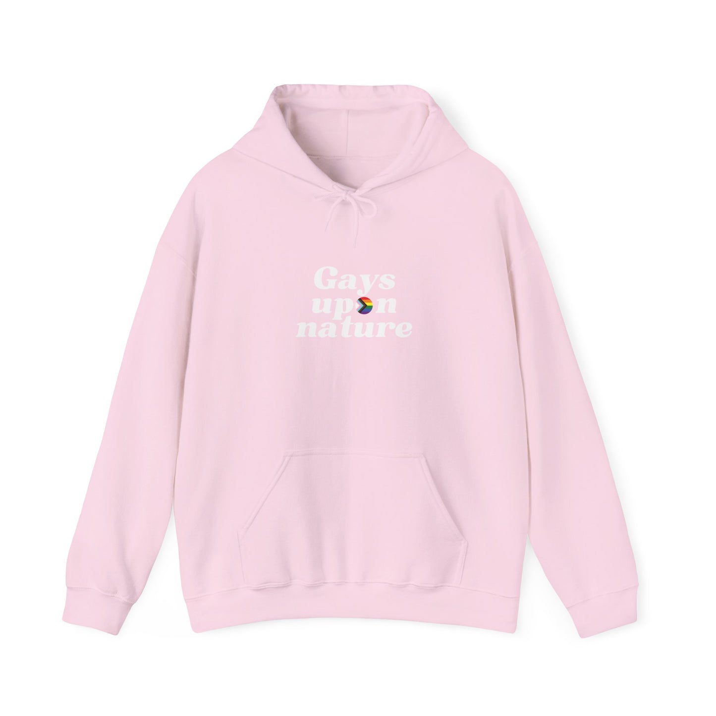 Pride Flag Hoodie (White Script Font)