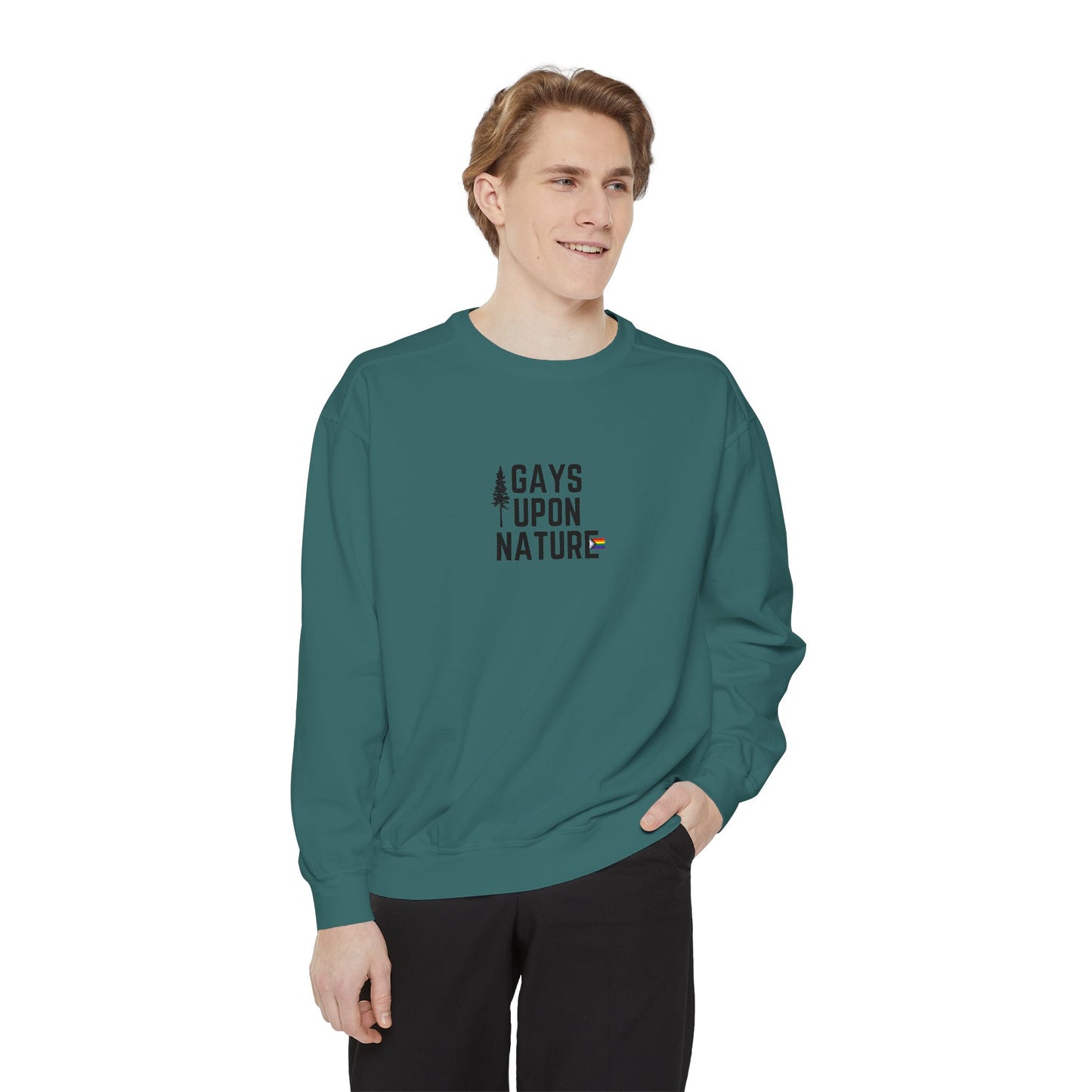 LGBTQ Pride Crewneck Sweatshirt (Black Font)