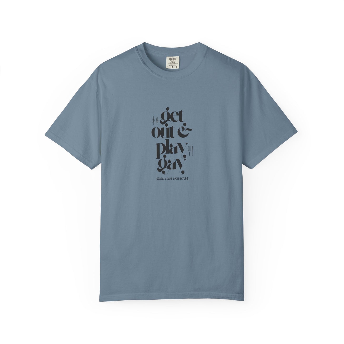 GDASA x Gays Upon Nature EveryBody Tee (Get Out and Play Gay) Black Font