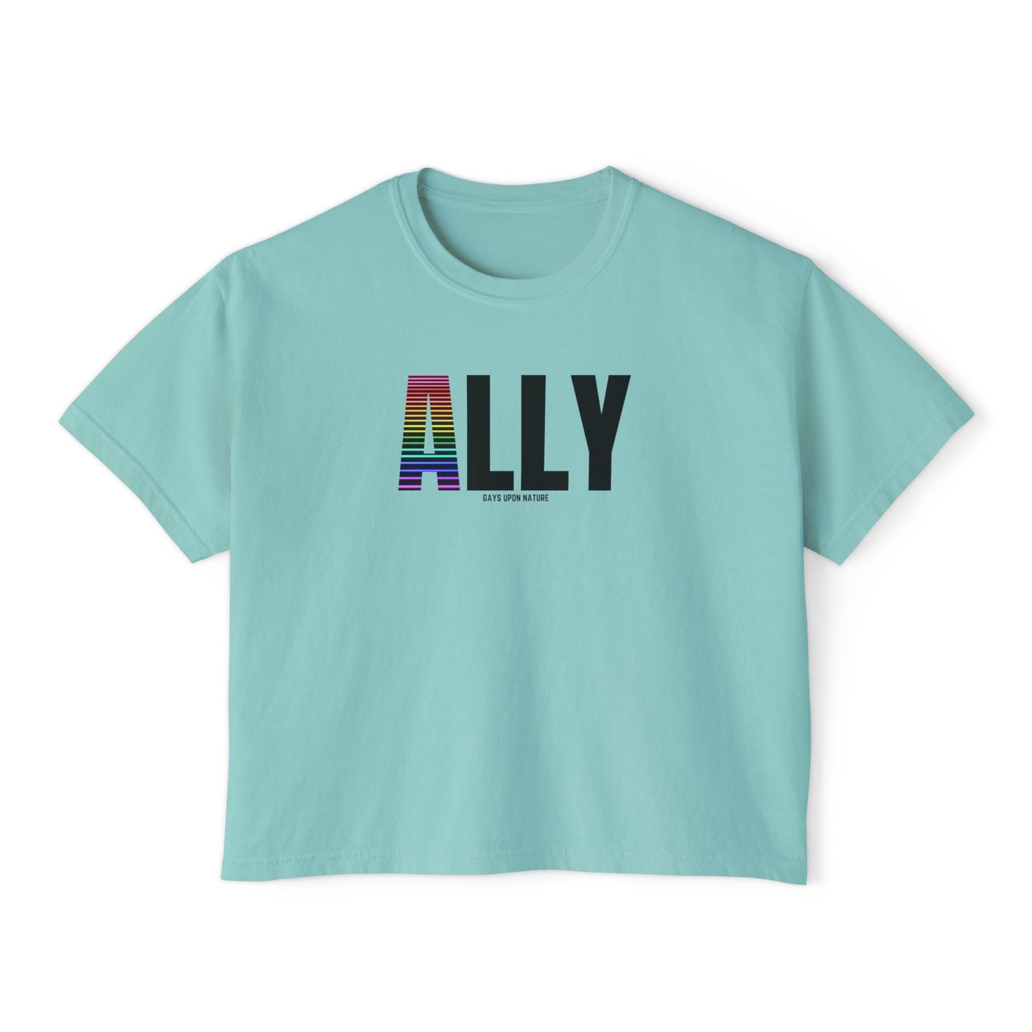 Ally Boxy Tee (Black Font)
