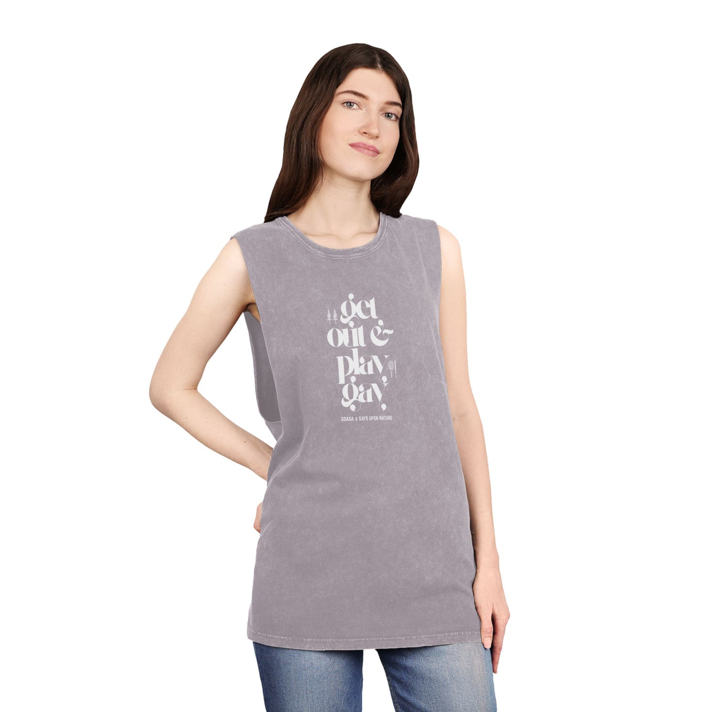 GDASA x Gays Upon Nature Play Gay Muscle Tank (White Font)