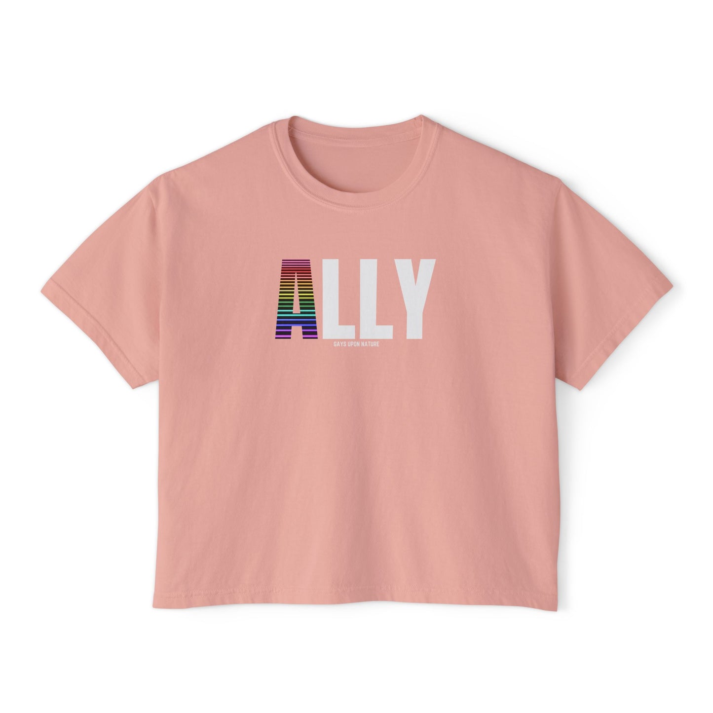 Ally Boxy Tee (White Font)