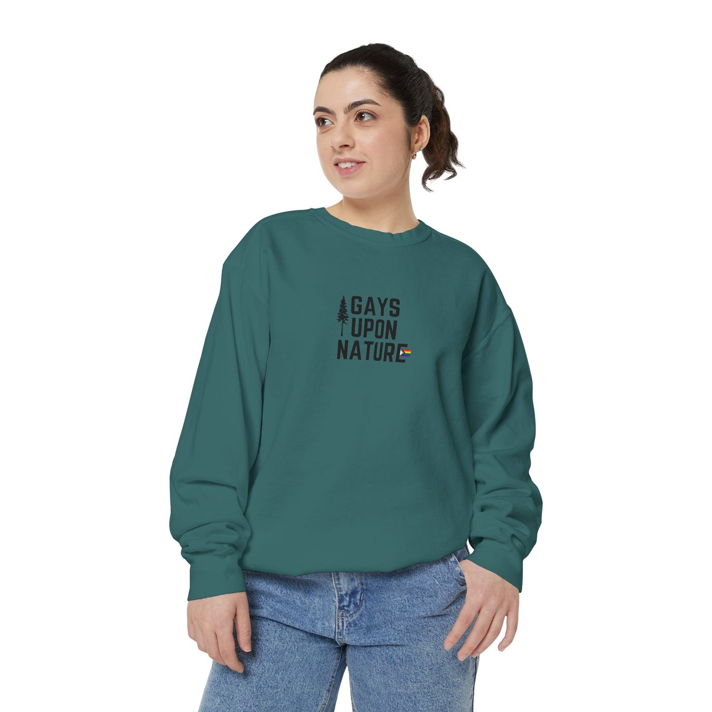 LGBTQ Pride Crewneck Sweatshirt (Black Font)